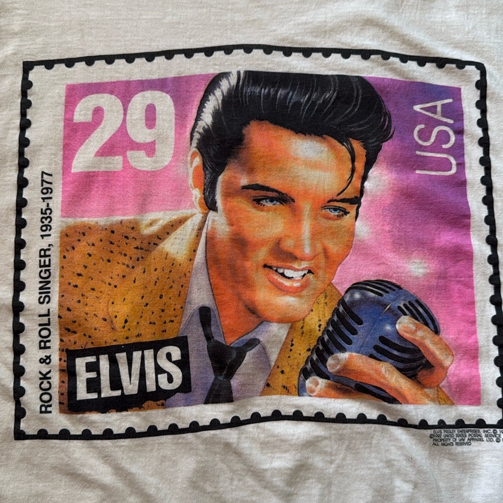 1992 Elvis Presley Single Stitch Vintage T-Shirt - Picture 2 of 7